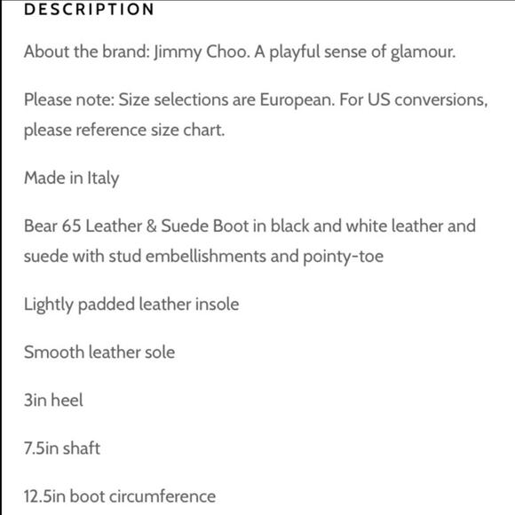 NEW Jimmy Choo Leather Suede Studded Timeless Two-Tone Crystal Bear 65 Bootie … - Picture 16 of 16